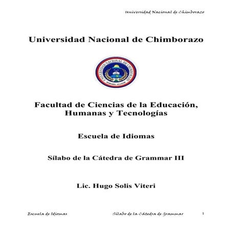 Syllabo grammar iii hhugo