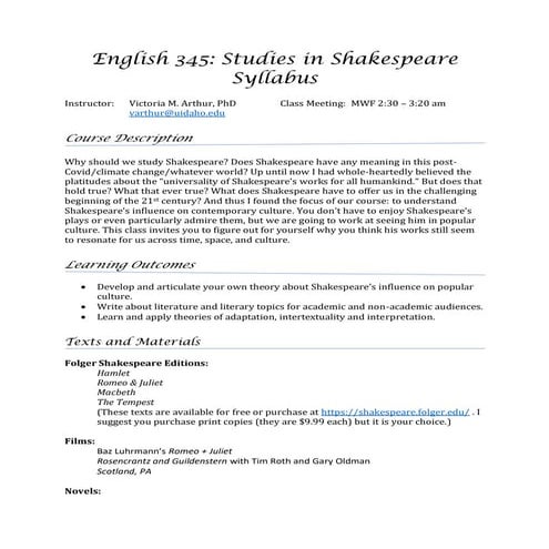Eng 345 Syllabus Spring 2021