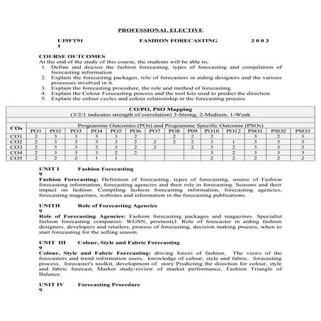Fashion Forecasting | PDF
