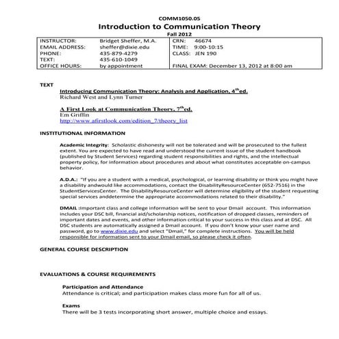 Syllabus.comm 1050.05.fall 2012