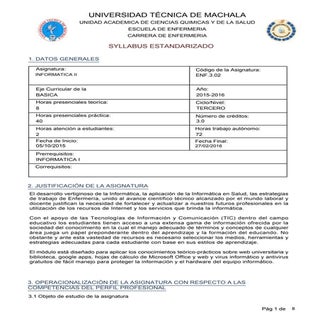 Syllabus Informatica II