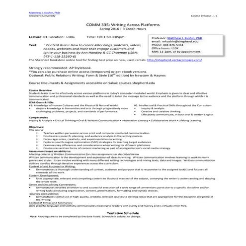 Syllabus   Writing Across Platforms - Spring 16