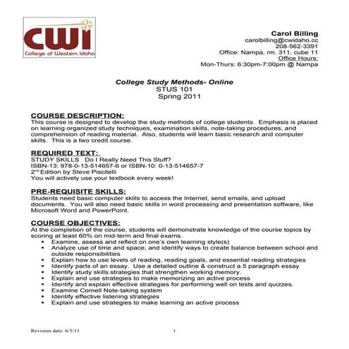 Syllabus 2011 su_stus101-online_billing,carol