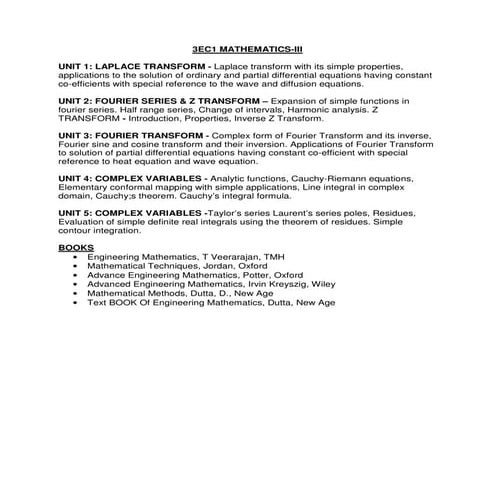 Syllabus b.tech (electronics & communication)