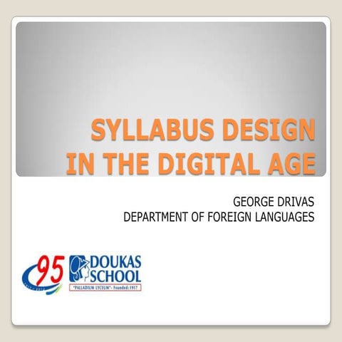 Syllabus design