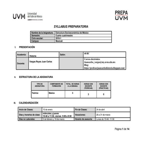 Syllabus esem preparatoria 2018 1