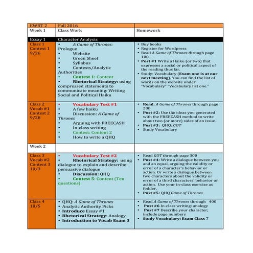 Syllabus ewrt 2 mw fall 2016 two in class