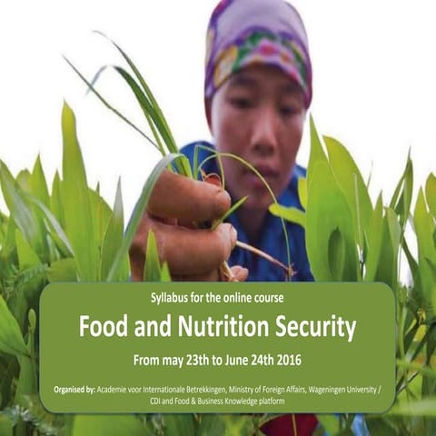 Syllabus Food and Nutrition Security Course | PPTX