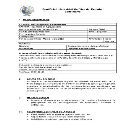 Syllabus microbiología agropecuaria 1