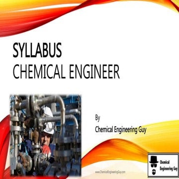 Chemical Engineering Syllabus Explained
