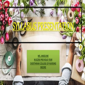 Syllabus presentation
