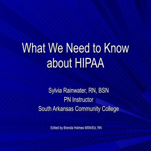 Sylvia hipaa powerpoint presentation 2010(2)