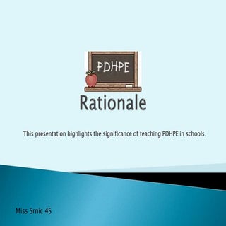 Sylvia srnic rationale pdhpe