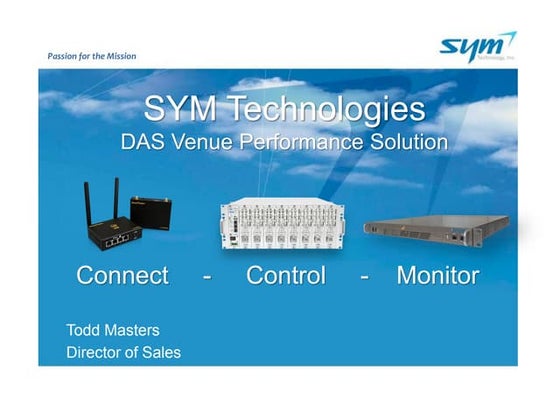 Todd Masters, Director of sales at sym technology at Sym technology
