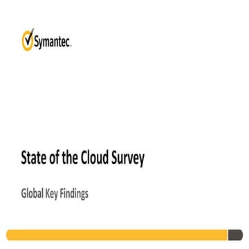 Symantec 2011 State of Cloud Survey