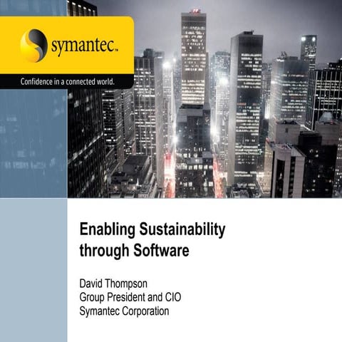 Sustainability Through Software   Symantec At United Nations L