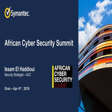 Atelier Technique SYMANTEC ACSS 2018