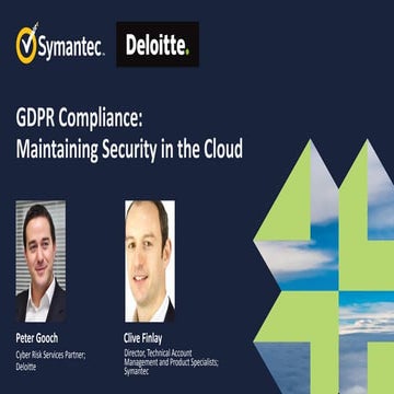 Symantec Webinar Part 2 of 6 GDPR Compliance