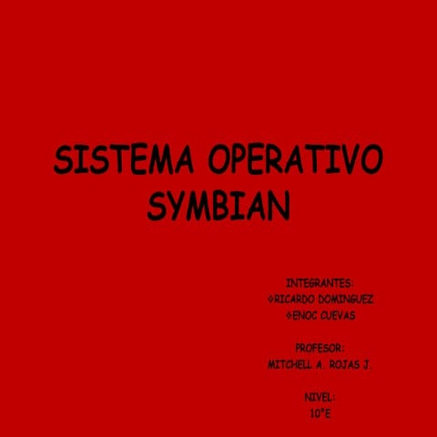 Sistema operativo Symbian | PPTX