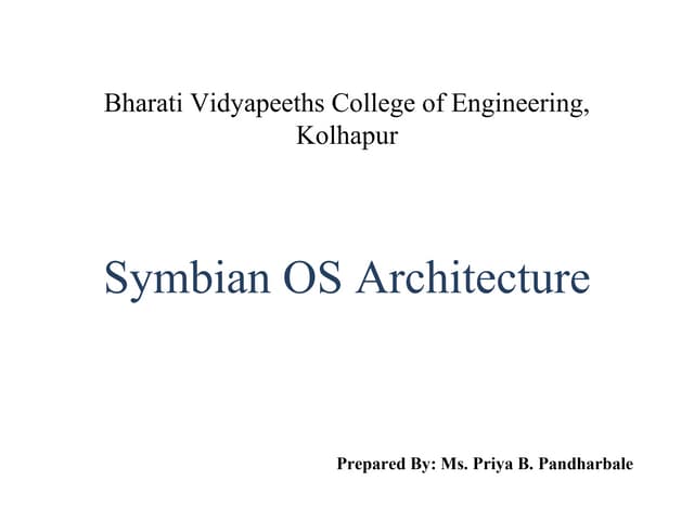 Symbian os presentation