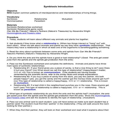 Symbiosis introduction