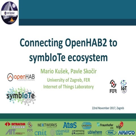 Connecting OpenHAB2 to symbIoTe ecosystem