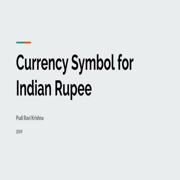 Currency Symbol for Indian Rupee 