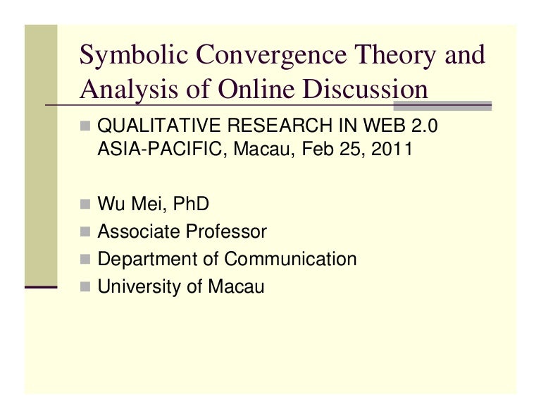 symbolic convergence theory examples