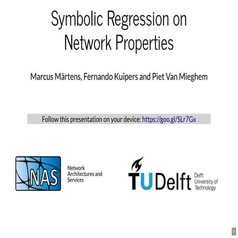 Symbolic Regression on Network Properties