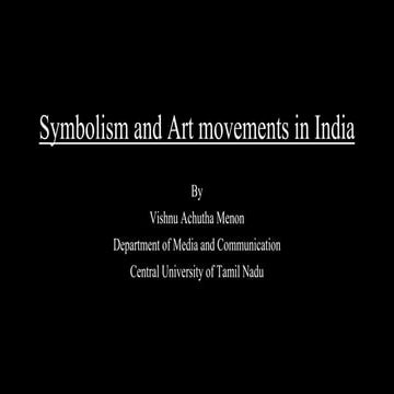 Symbolism and art movements in india