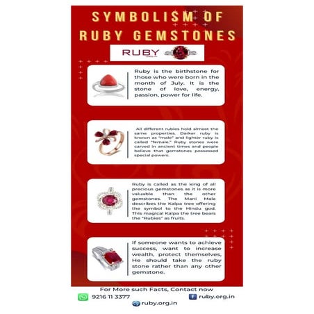 Ruby Symbolism And Legends : Ruby Stones: Meanings, Properties and ...