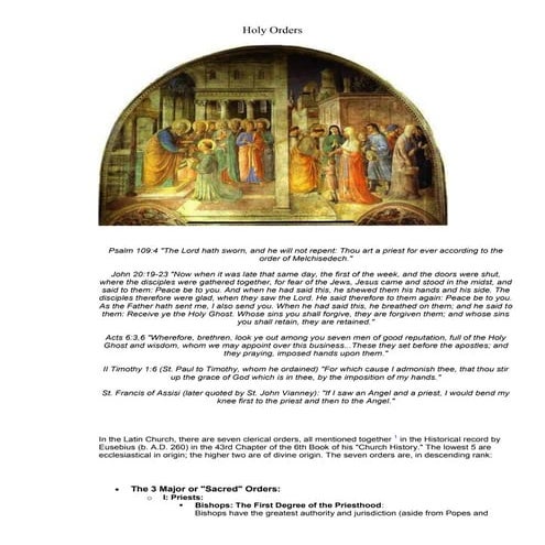 Symbols of holy orders