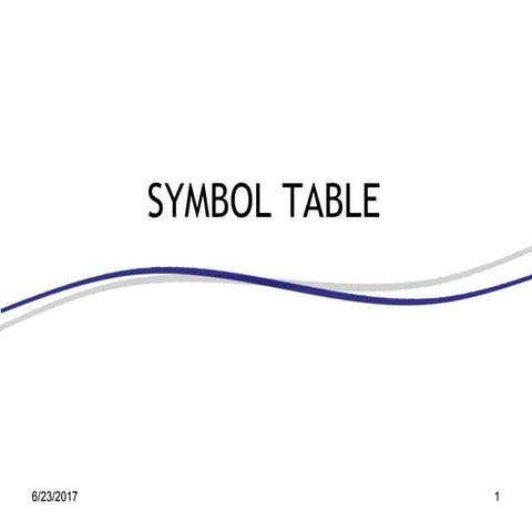 Symbol table