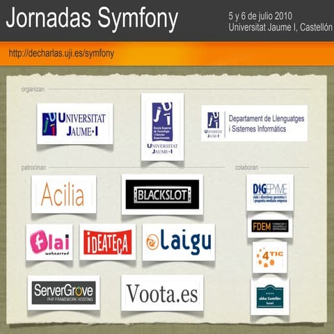 Symfony plugins - No reinventes la rueda PLUGINS - Jornadas Castellón