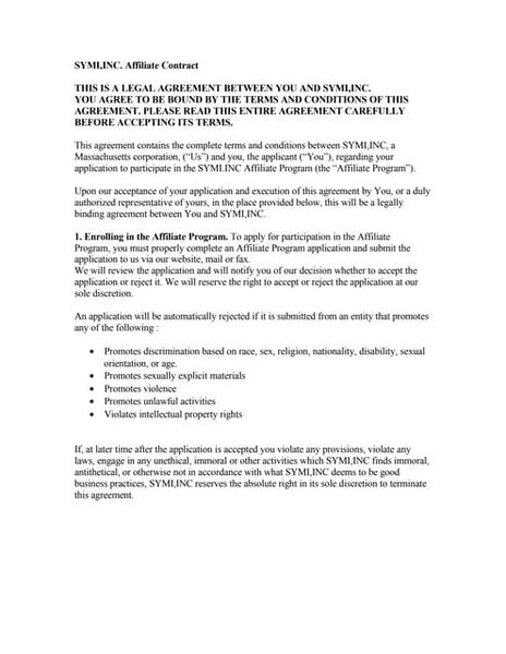 Blogger agreement form template Blogger agreement form template