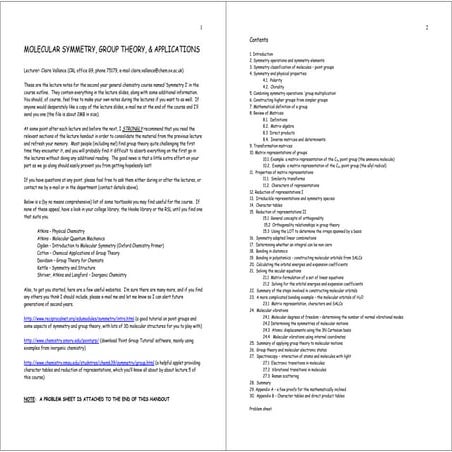 Symmetry lecturenotes2006