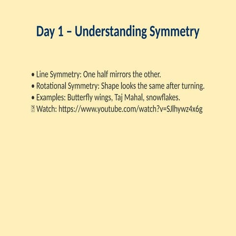 Line of Symmetry Lesson (L3) | DOC