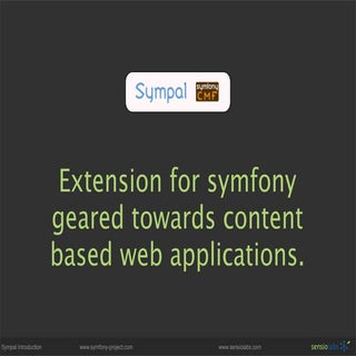 Sympal - Symfony CMS Preview