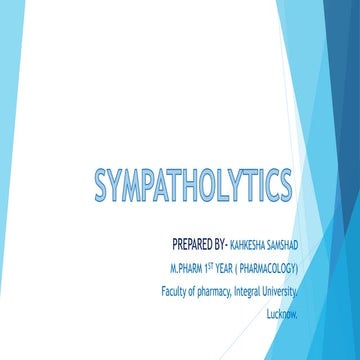 Sympatholytics   by kahkesha