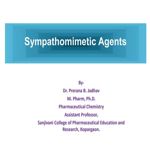 Direct, Indirect and mixed acting Sympathomimetic agents | PDF