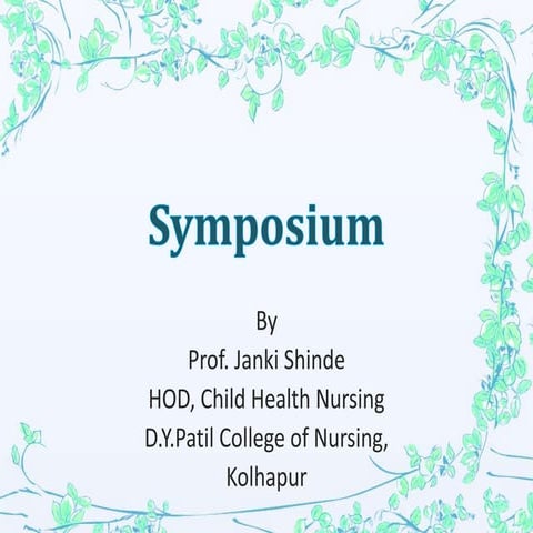 Symposium / nursing education 