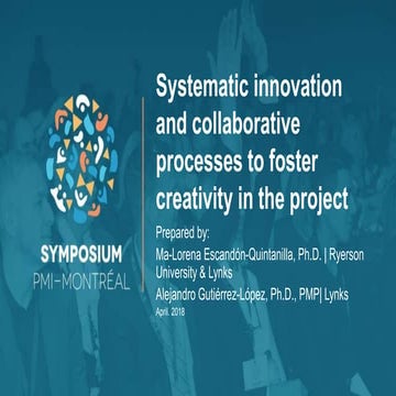 Symposium 2018 - Innovation systématique - Alejandro Gutierrez-Lopez et Ma-Lo...
