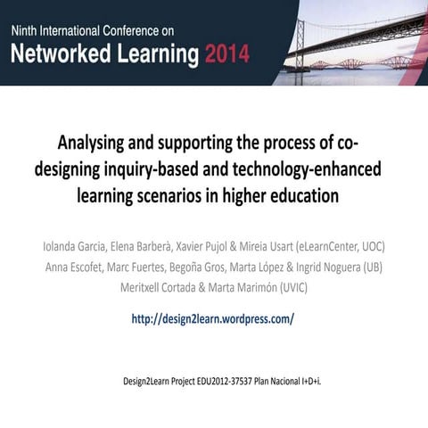 Analysing and supporting the process of co-designing inquiry-based and techno...