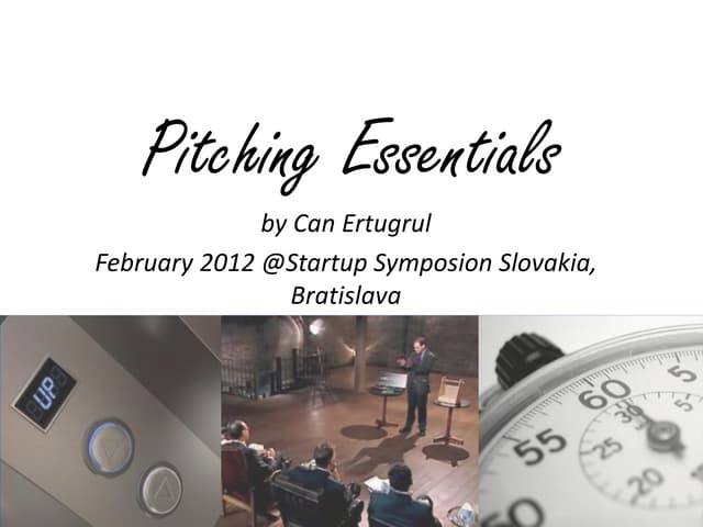 Pitch Training Startup Symposium Slovakia