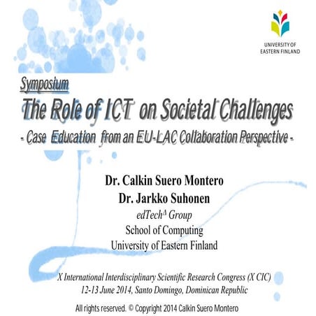 The Role of ICT on Societal Challenges