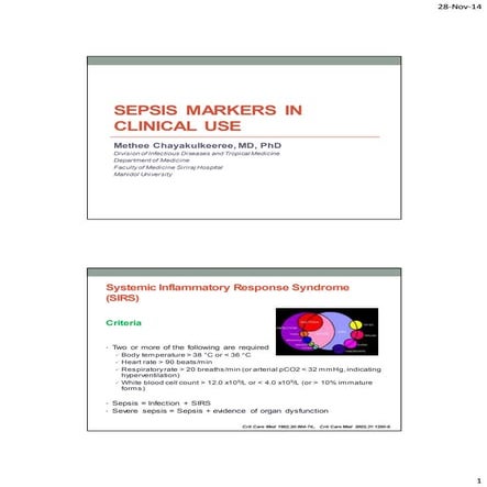 ACTEP2014: Sepsis marker in clinical use