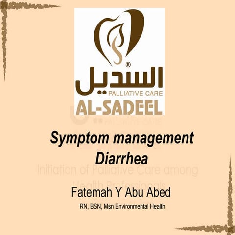Symptom Management Diarrhea 2