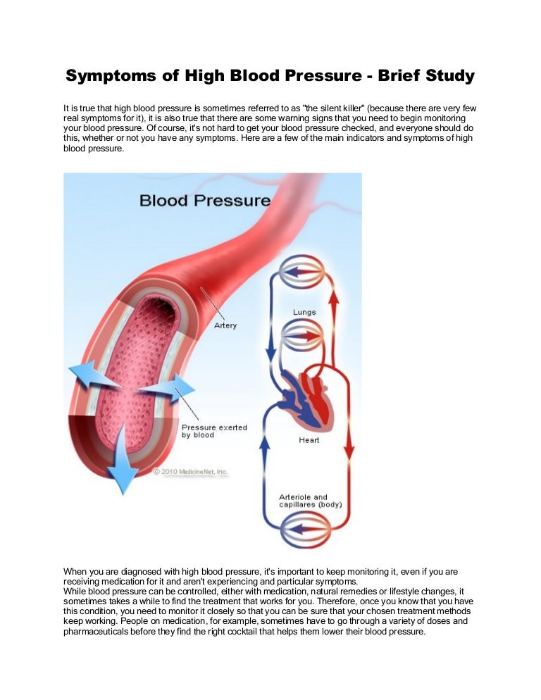 Symptoms of High Blood Pressure
