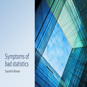 Symptoms of bad statistics