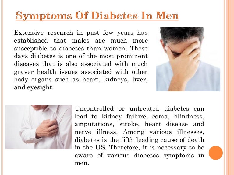 Symptoms of diabetes in men